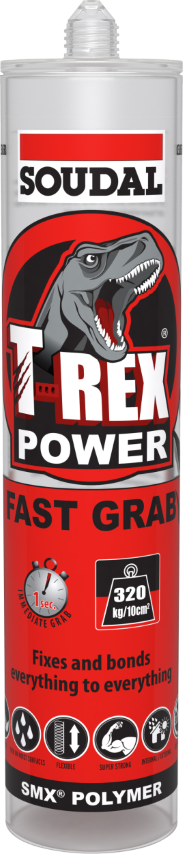 SOUDAL T-REX POWER FAST GRAB - CLEAR 290ML 